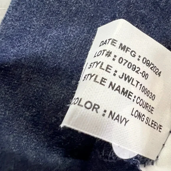 Johnnie-O Course Tee Women’s XL NAVY BLUE Performance Featherweight T-Shirt NWOT - Picture 8 of 8